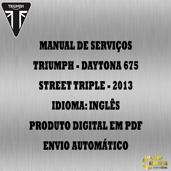 Manual De Serviços - Triumph - Daytona 675 - Street Triple - 2013