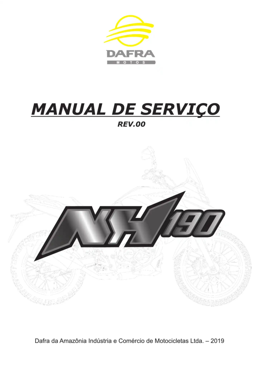 Manual De Serviços - Dafra - NH 190 - 2019