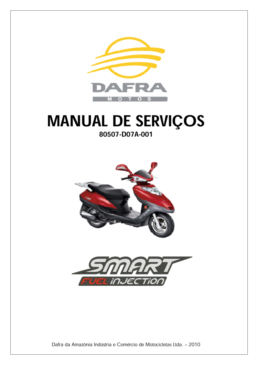 Manual De Serviços - Dafra - Smart 125 Fuel Injection - 2010