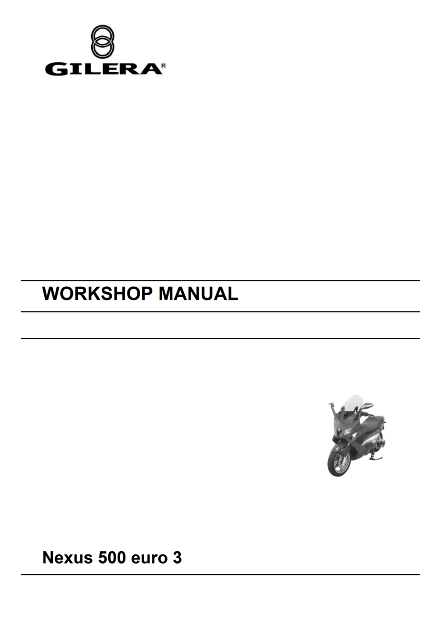 Manual De Serviços - Gilera - Nexus 500 euro 3 - 2005