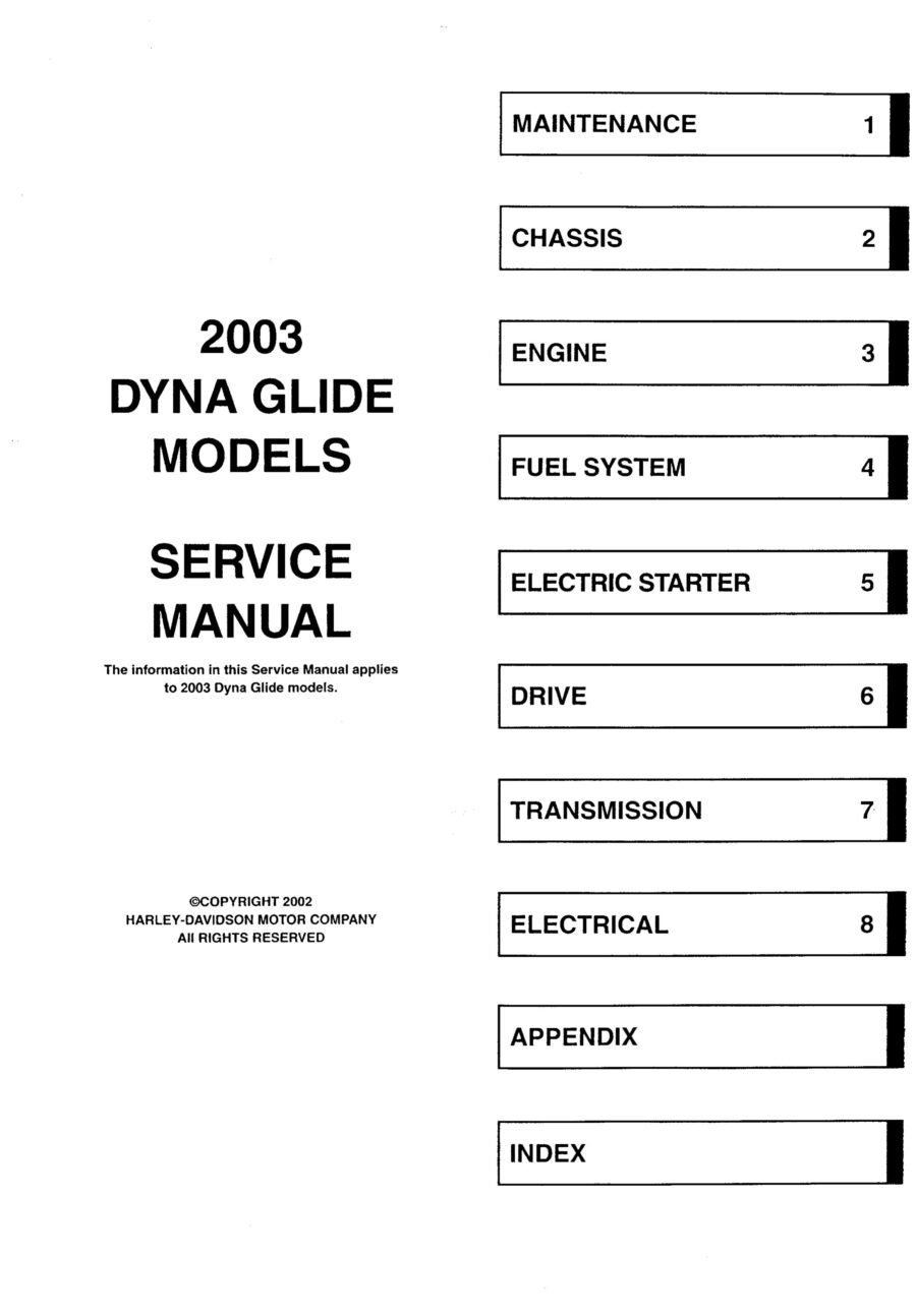 Manual De Serviços - Harley Davidson - Dyna Models - 2003