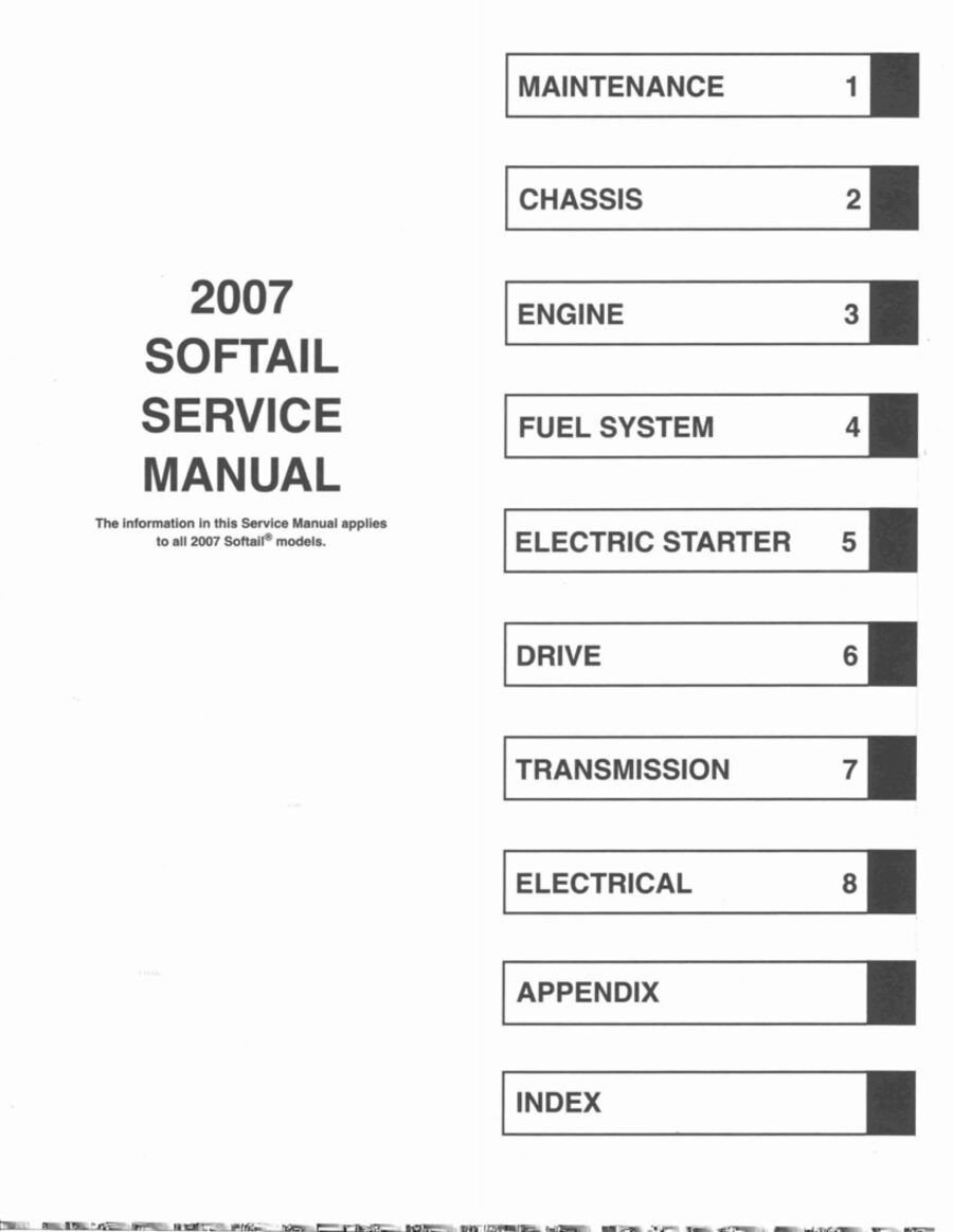 Manual De Serviços - Harley Davidson - Softail Models - 2007