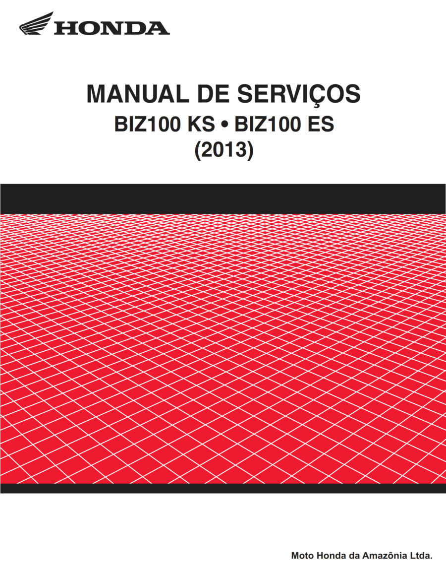 Manual De Serviços - Honda - C - 100 BIZ - KS - ES - 2013