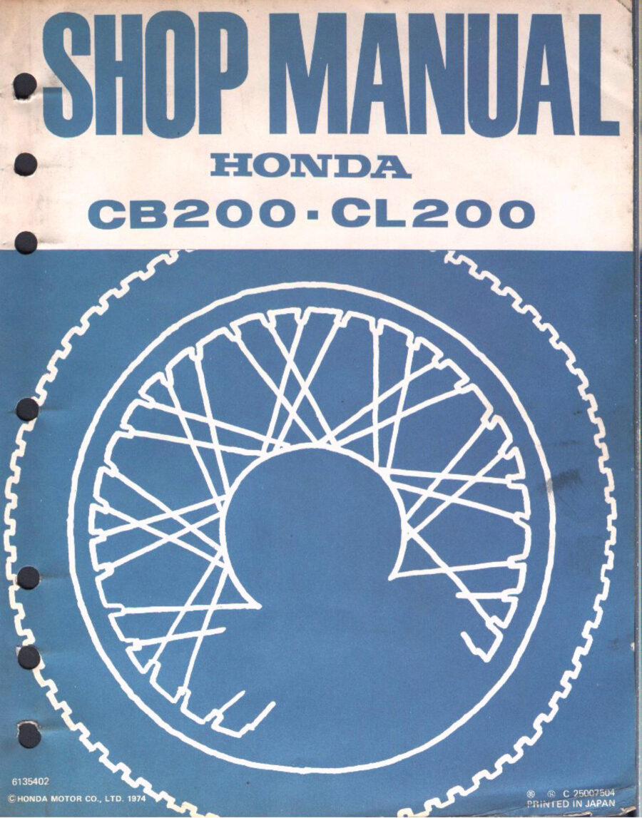 Manual De Serviços - Honda - CB 200 - CL 200 - 1974