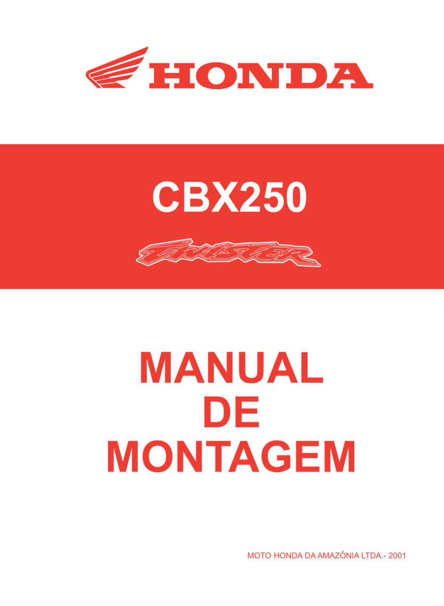 Manual De Serviços - Honda - CBX 250 Twister - 2001