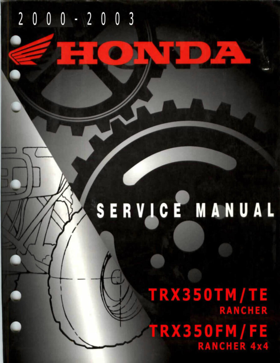 Manual De Serviços - Honda - TRX 350 TM - TE - RANCHER - TRX 350 FM - FE - RANCHER 4X4 - 2000 - 2003