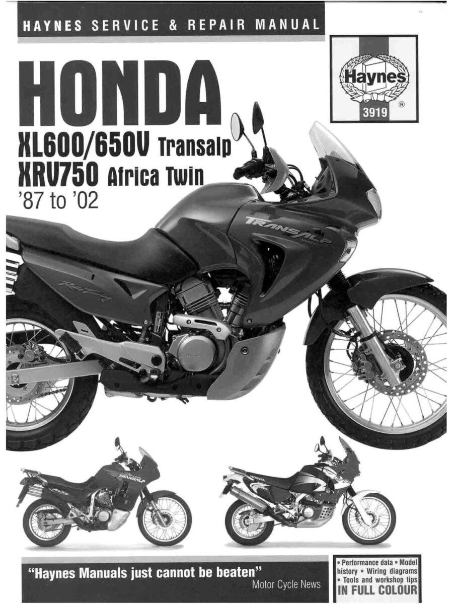 Manual De Serviços - Honda - XRV 750 Africa Twin - XL 600V - 650V Transalp - 1987 - 2002