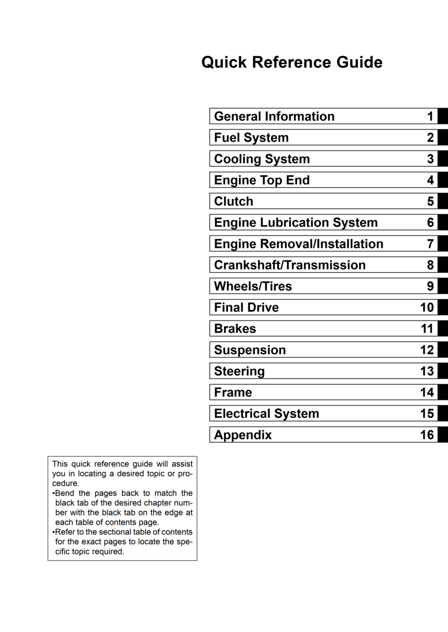 Manual De Serviços - Kawasaki - ER-5 - 2001 - 2005