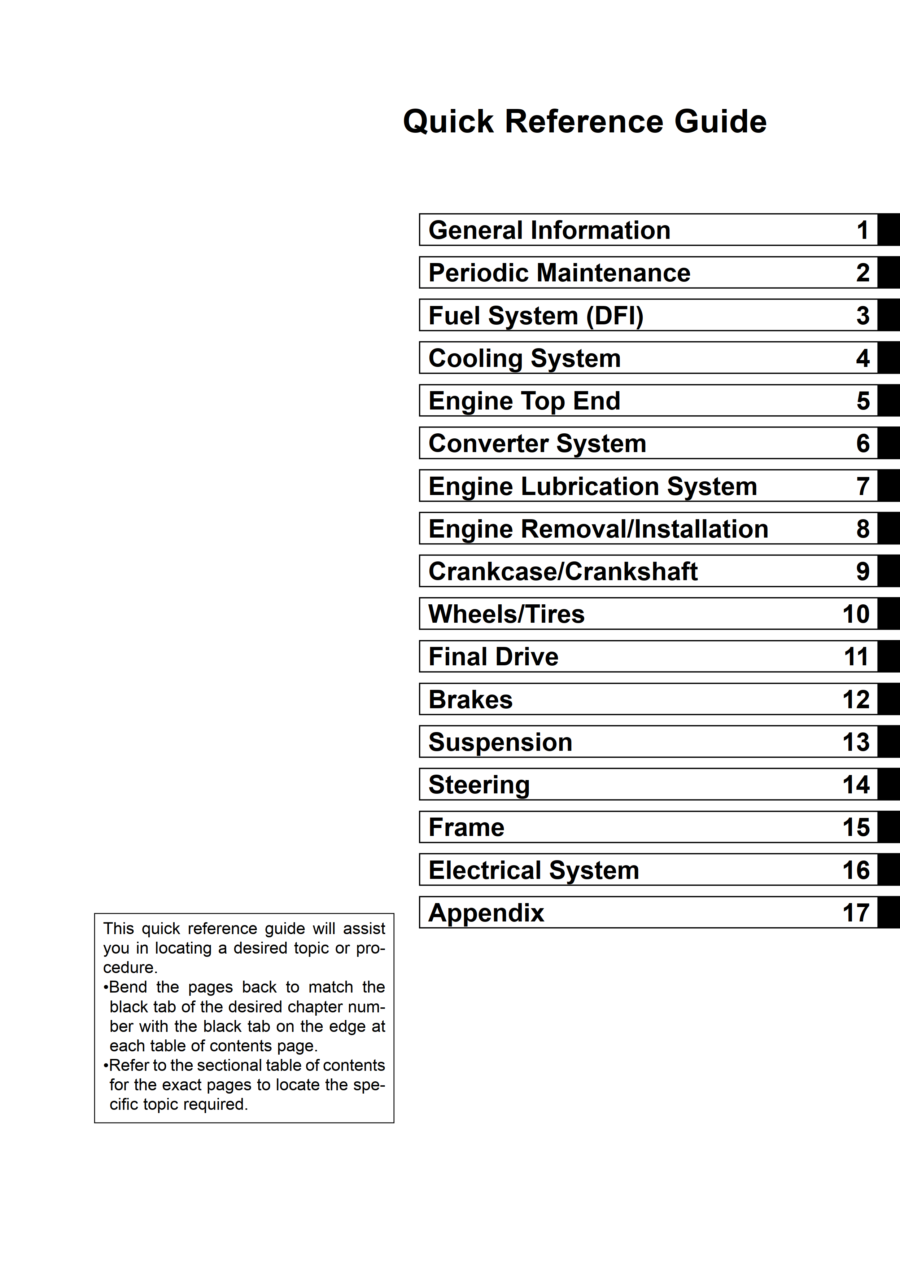 Manual De Serviços - Kawasaki - J 300 - J 300 ABS - 2014 - 2015