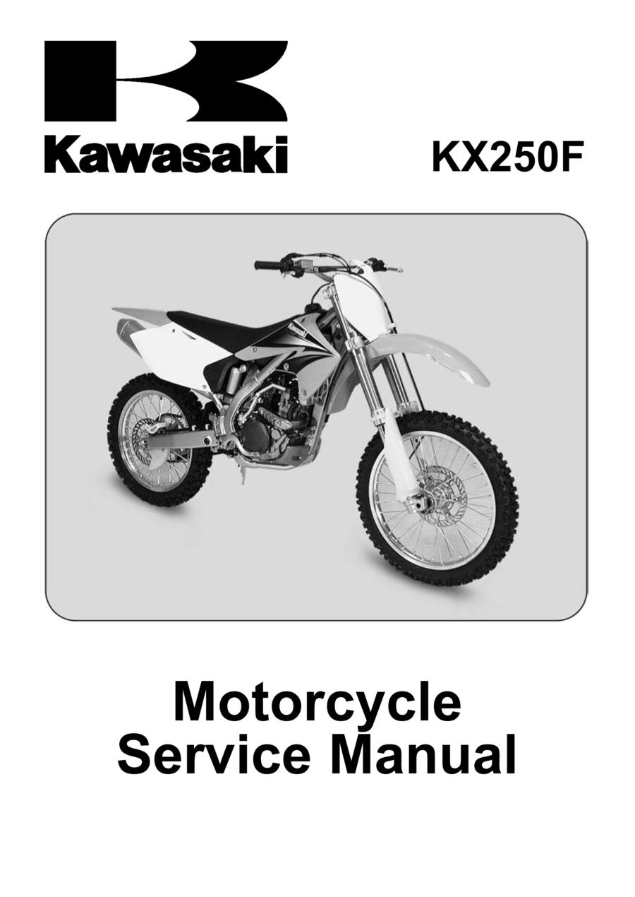 Manual De Serviços - Kawasaki - KX 250F - 2004