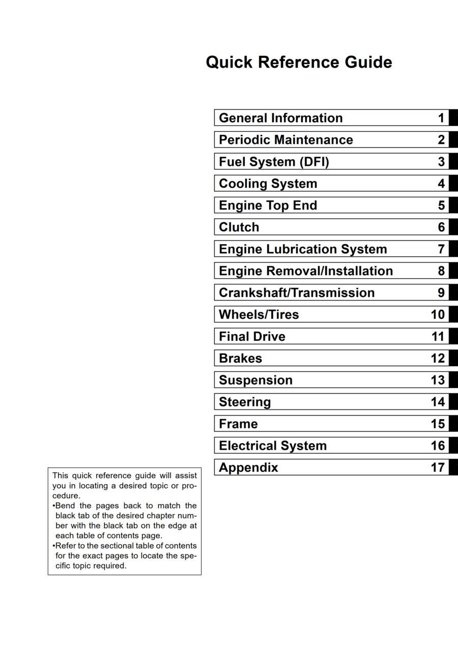 Manual De Serviços - Kawasaki - Ninja 650R - ER-6f - ER-6f ABS - 2009 - 2011