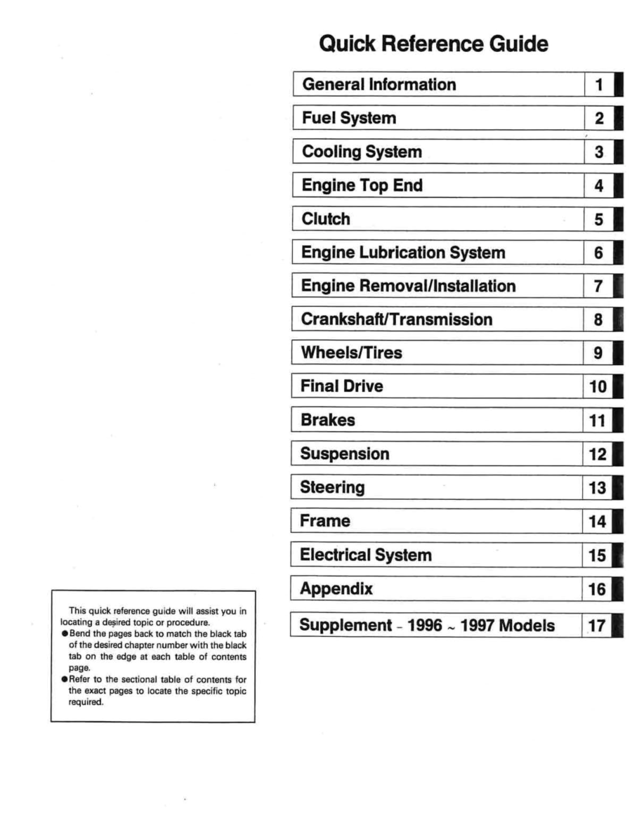 Manual De Serviços - Kawasaki - Ninja ZX-6R - ZX 600 - 1995 - 1997