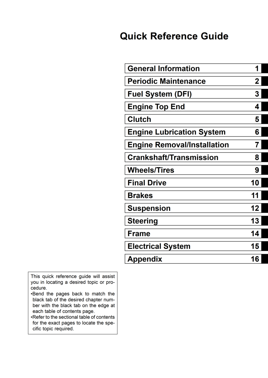 Manual De Serviços - Kawasaki - Z125 - Z125 Pro - 2016 - 2017