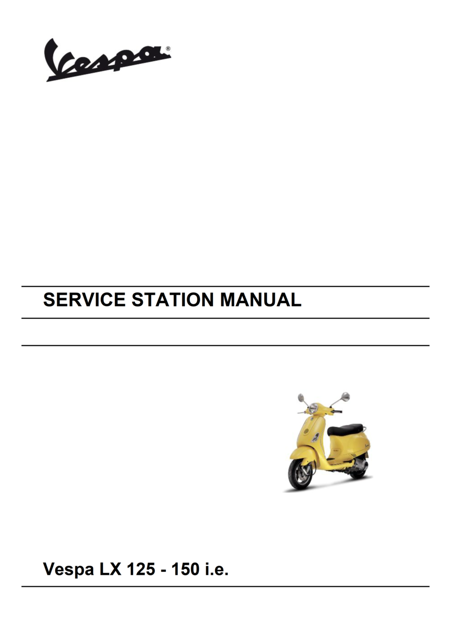 Manual De Serviços - Vespa - LX 125 - 150 I.E. - 2013