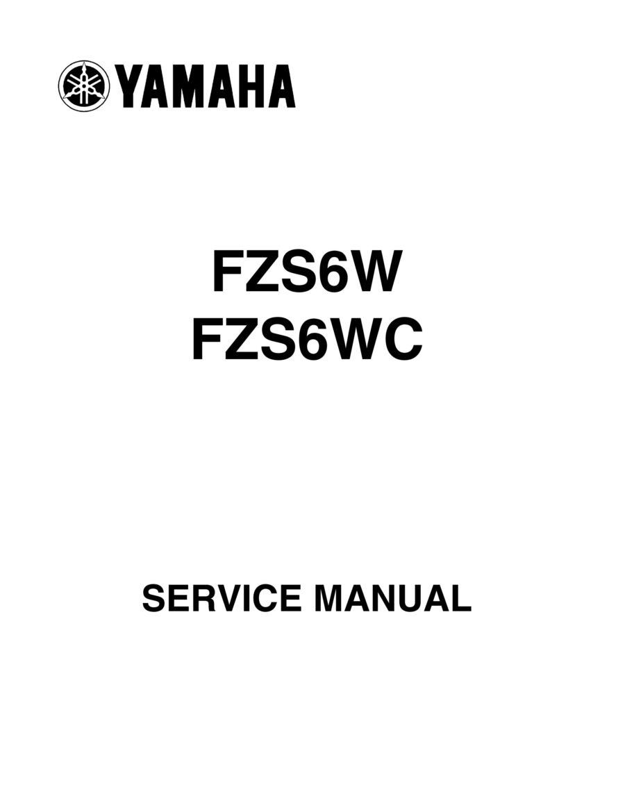 Manual De Serviços - Yamaha - FZS 6 - W - WC - 2007