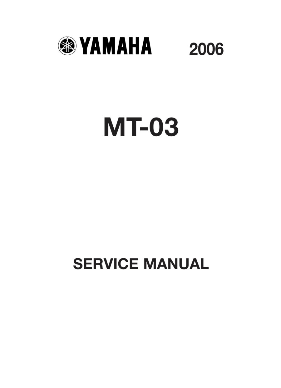 Manual De Serviços - Yamaha - MT-03 - 2006