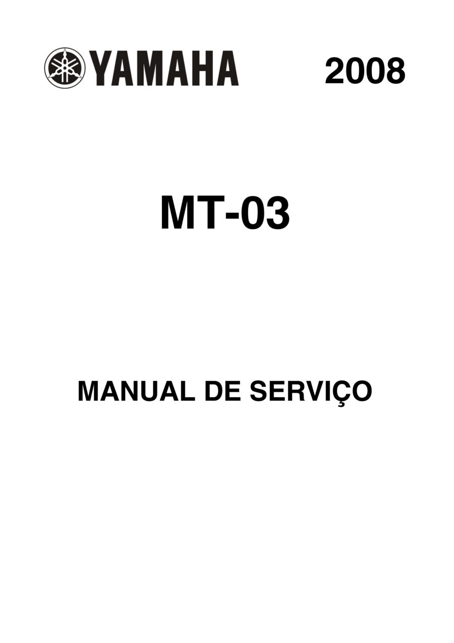 Manual De Serviços - Yamaha - MT-03 - 2008