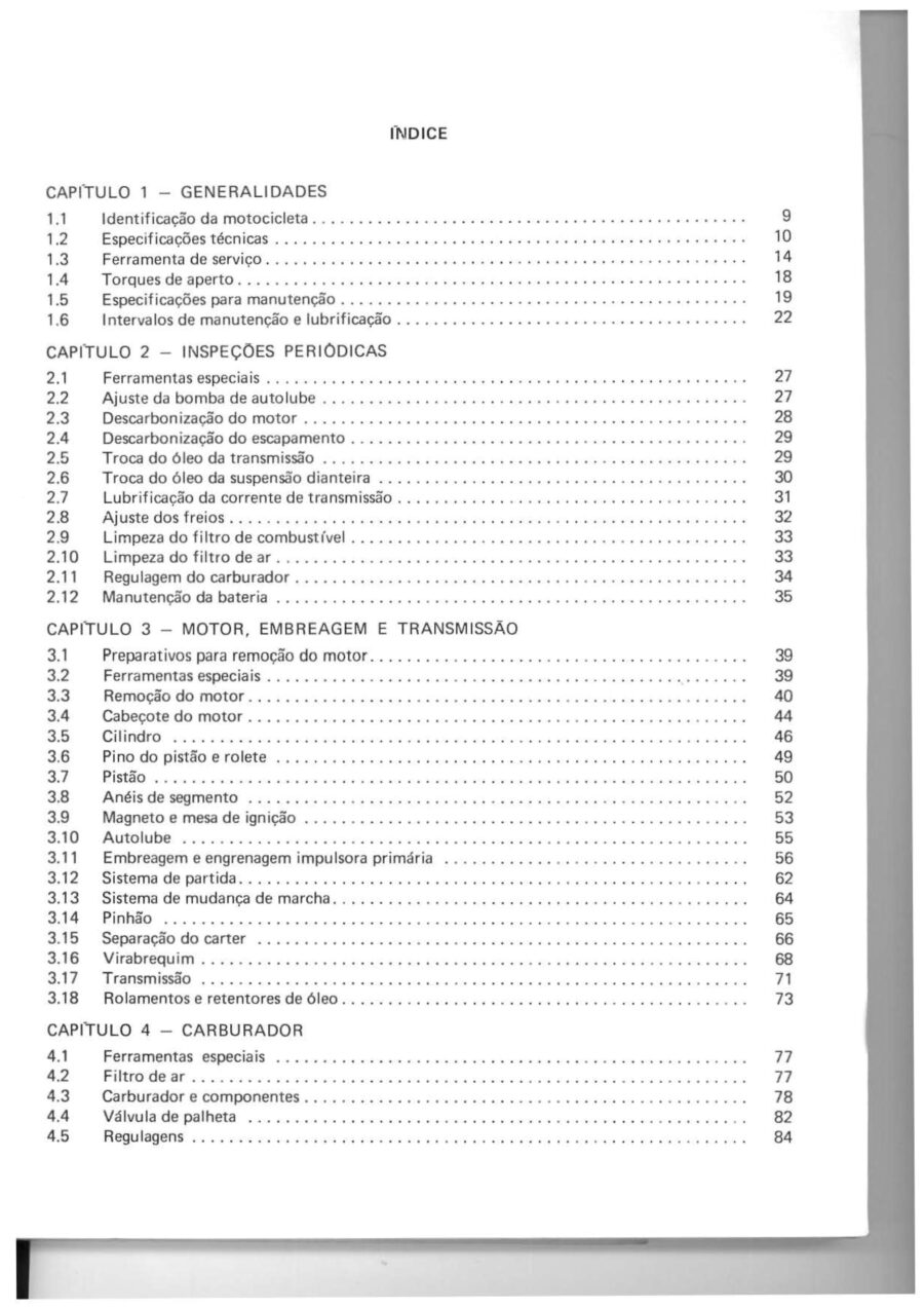 Manual De Serviços - Yamaha - RX 180 Custom - 1980 - 1985