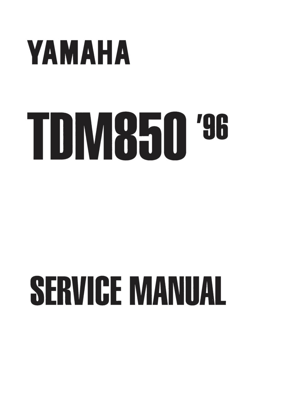 Manual De Serviços - Yamaha - TDM 850 - 1996