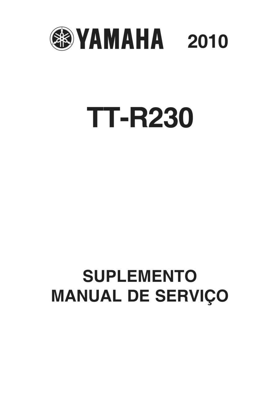 Manual De Serviços - Yamaha - TT-R 230 - 2007 - 2010