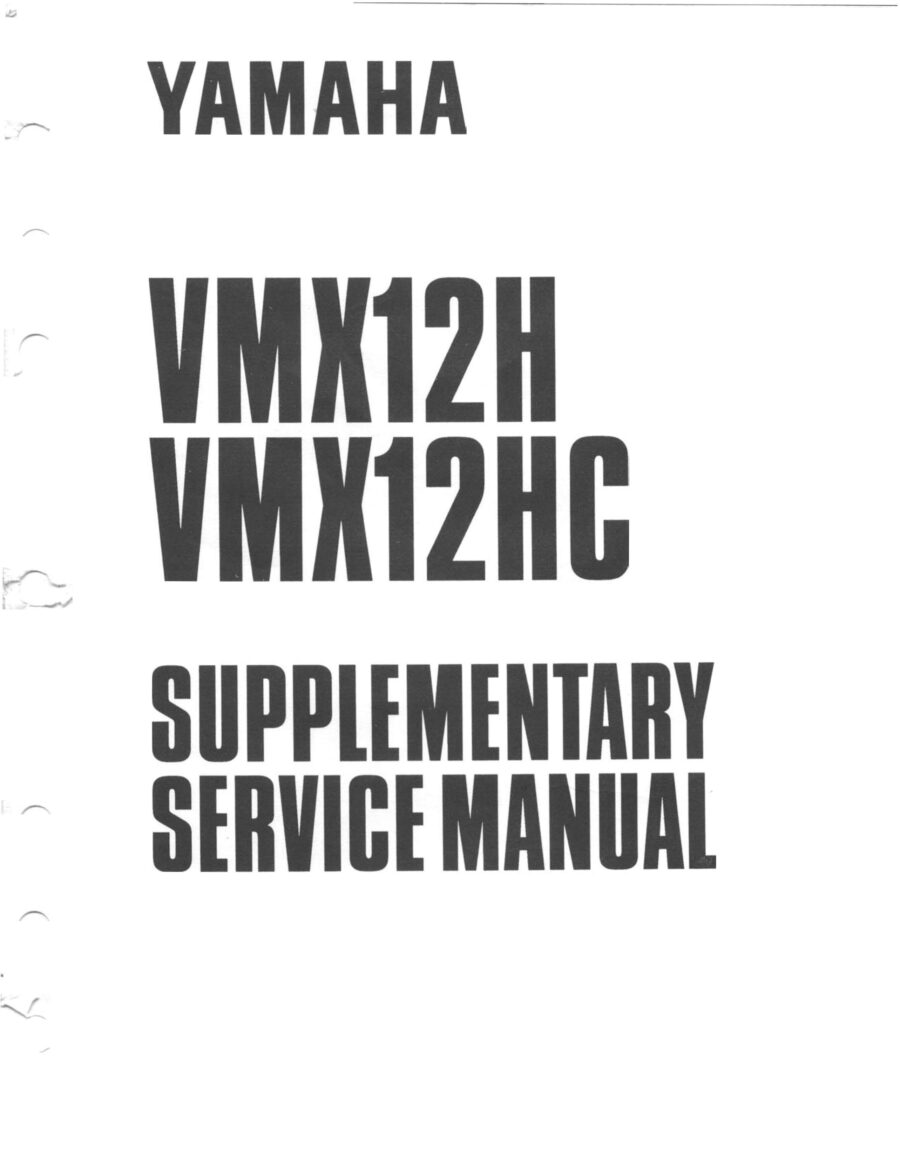 Manual De Serviços - Yamaha - VMAX 1200 VMX 12 - 1985 - 2007