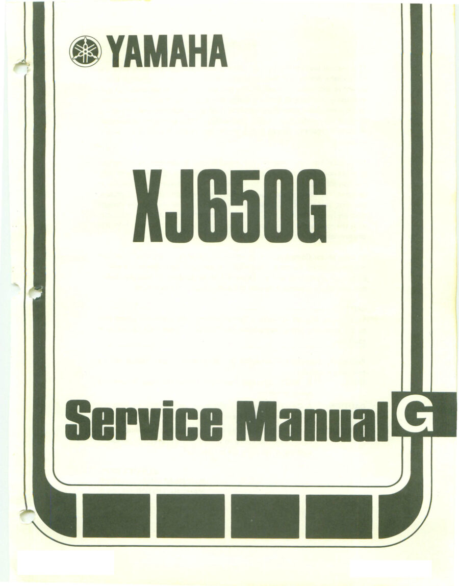 Manual De Serviços - Yamaha - XJ 650 G - XJ 750 RH - 1994