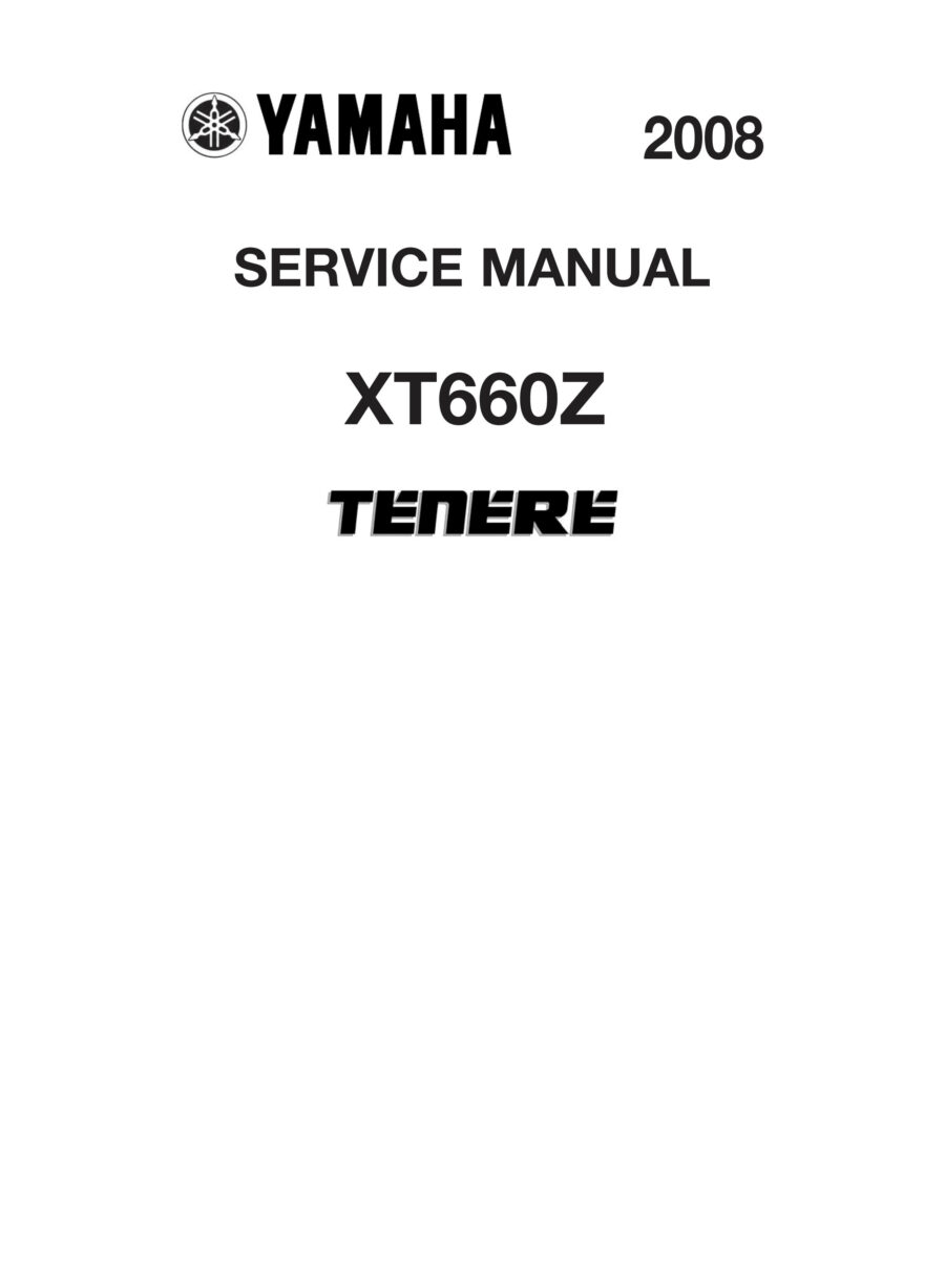 Manual De Serviços - Yamaha - XT 660 Z - Ténéré - 2008