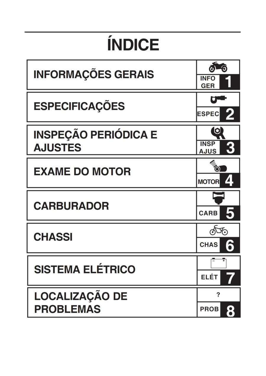 Manual De Serviços - Yamaha - XTZ 125 - K - E - 2009 - 2011