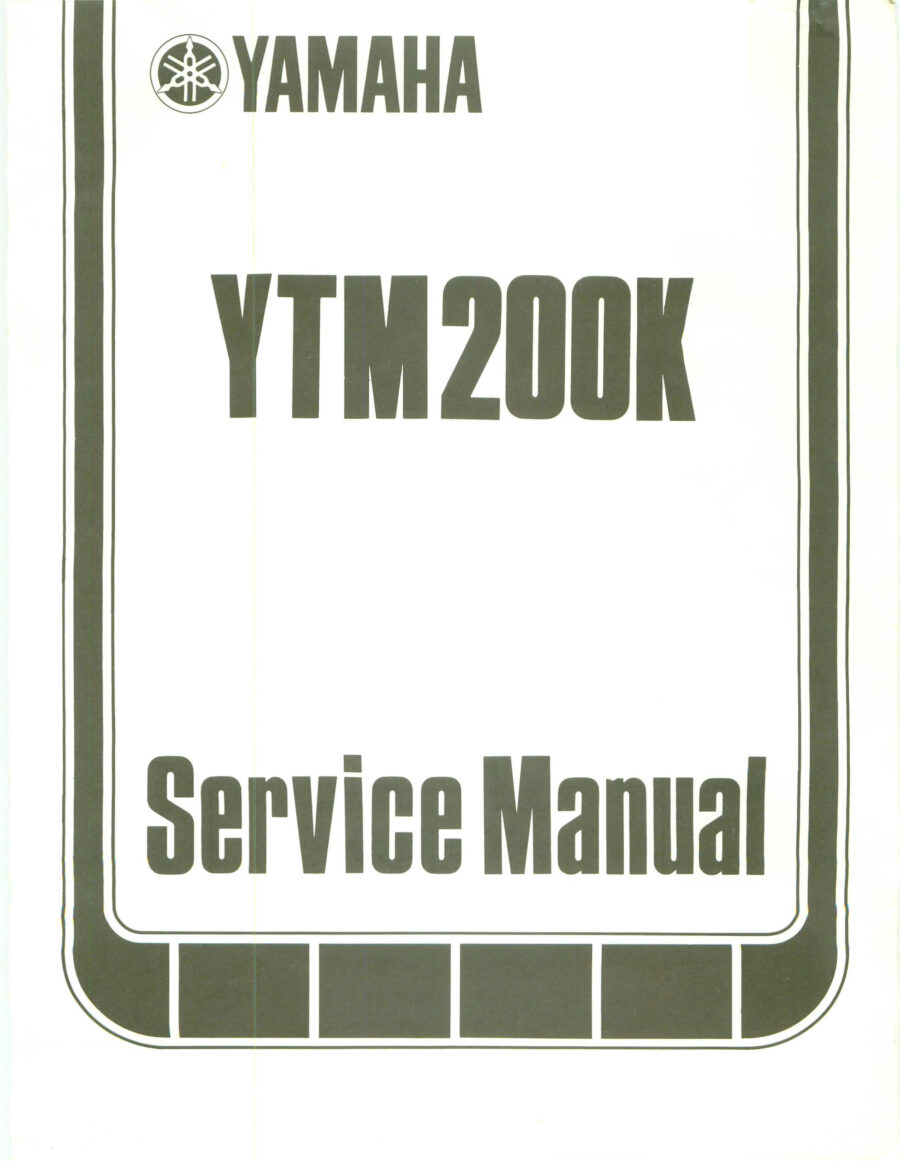 Manual De Serviços - Yamaha - YTM 200K - 1982 - 1986