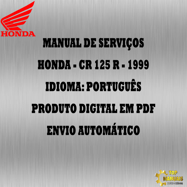 Manual De Serviços - Honda - CR 125 R - 1999