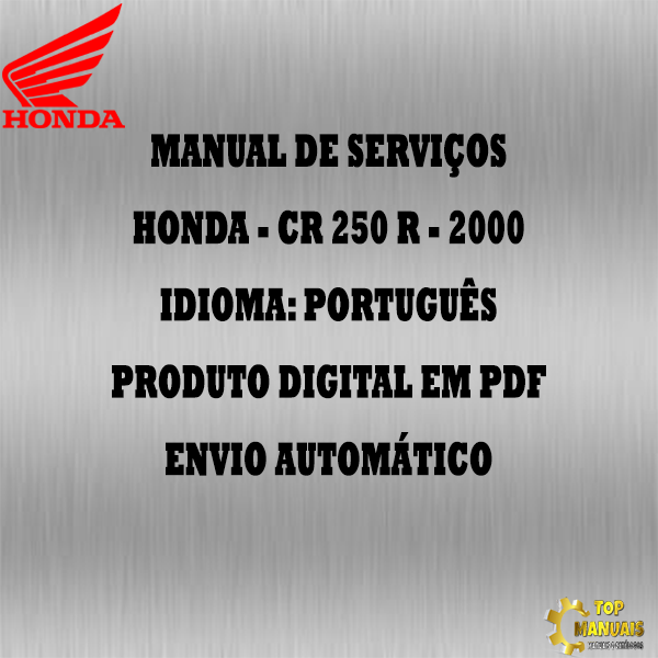 Manual De Serviços - Honda - CR 250 R - 2000