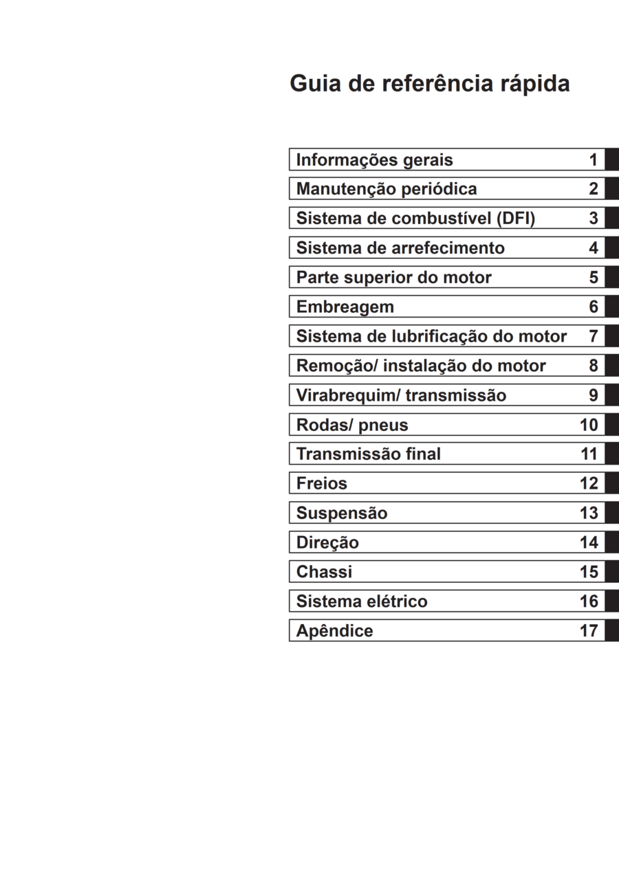 Manual De Serviços - Kawasaki - Z800 - Z800 ABS - 2013