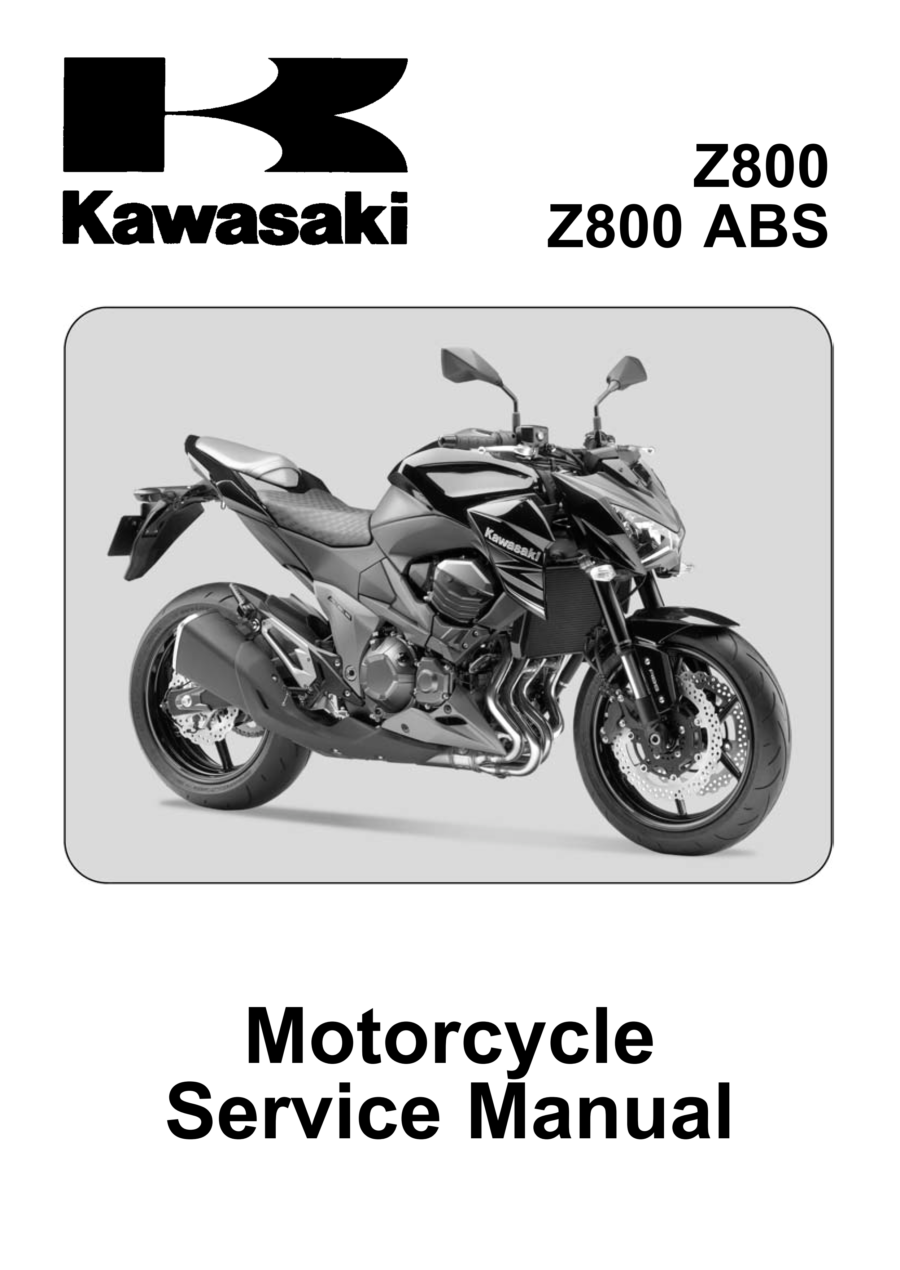 Manual De Serviços - Kawasaki - Z800 - Z800 ABS - 2013