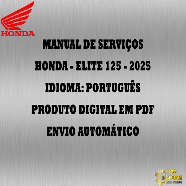 Manual De Serviços - Honda - Elite 125 - 2025