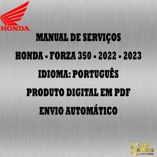 Manual De Serviços - Honda - FORZA 350 - 2022 - 2023
