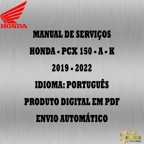 Manual De Serviços - Honda - PCX 150 - A - K - 2019 - 2022
