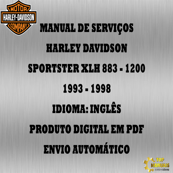 Manual De Serviços - Harley Davidson - Sportster XLH 883 - 1200 - 1993 - 1998